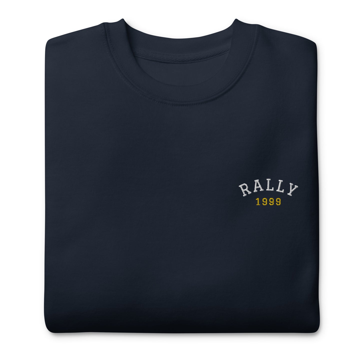 Sudadera Rally bordada color sin capucha